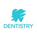 dentistry flat modern minimalist logo Royalty Free Stock Photo