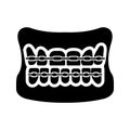 Dentistry icon, Tooth brace icon
