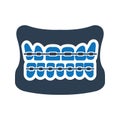 Dentistry icon, Tooth brace icon