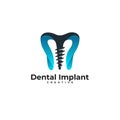 dentistry implant - dental tooth treatment orthodontic business logo icon concept abstract