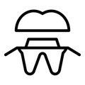 Dentistry implant icon outline vector. Dental tooth