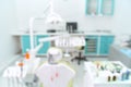 Dentistry, medicine and stomatology concept - blurred modern dental clinic office interior bokeh Royalty Free Stock Photo