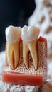 Dentistry study Artificial tooth roots in jaw, treating gum disease