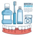 Dentistry treatment and teeth healthcare tools