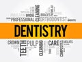 Dentistry word cloud collage, health concept background Royalty Free Stock Photo