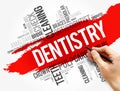 Dentistry word cloud collage, health concept Royalty Free Stock Photo