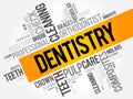 Dentistry word cloud collage, health concept background Royalty Free Stock Photo