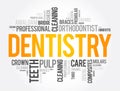 Dentistry word cloud collage, health concept background Royalty Free Stock Photo