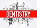 Dentistry word cloud collage, health concept background Royalty Free Stock Photo