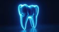 dentl high contrast stylized animation of a tooth scan Royalty Free Stock Photo