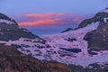 Dents du midi glacier sundown