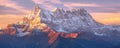 Dents du Midi in the Swiss Alps, Switzerland Royalty Free Stock Photo