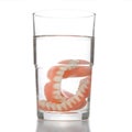 Denture in glass Royalty Free Stock Photo