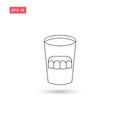 Denture glass icon vector design isolated 3