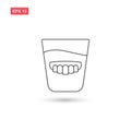 Denture glass icon vector design isolated