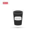 Denture glass icon vector design isolated 4