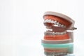 Denture or Teeth model use to teach dental care for patients in hospital or studen in dental school