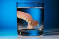 Denture in water glass