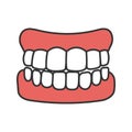 Dentures color icon Royalty Free Stock Photo