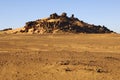 Denuded and eroded landscape, Sahara desert Royalty Free Stock Photo