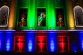 Denver City and County Building illuminated at night, Colorado. Royalty Free Stock Photo