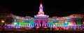 Denver City and County Building illuminated at night, Colorado. Royalty Free Stock Photo