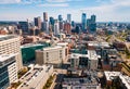 Denver cityscape aerial view of the Colorado state capital USA Royalty Free Stock Photo