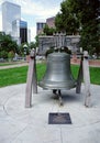 Denver, CO - USA - 8-31-2022: Liberty Bell replica on the Colorado State Capitol grounds in downtown Denver Royalty Free Stock Photo