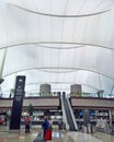 Looking up at the roof at the Denver Airport