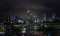 Denver Colorado City Skyline at Night Royalty Free Stock Photo