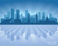 Denver Colorado city skyline vector silhouette