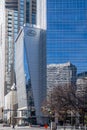 Modern high-rise buildings and reflections in Downtown Denver, Colorado