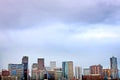 Denver Colorado downtown skyline at sunset Royalty Free Stock Photo