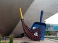 Big Sweep - Dust Pan and Broom Sculpture Royalty Free Stock Photo