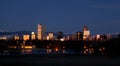 Denver Colorado night time Skyline Royalty Free Stock Photo