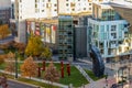 The Beautiful view from the top floor of the Denver Art Museum Royalty Free Stock Photo