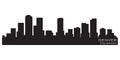 Denver, Colorado skyline silhouette. Detailed vector silhouette