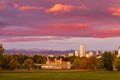 Denver Colorado Skyline from City Park Royalty Free Stock Photo