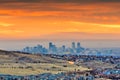 Denver, Colorado, USA downtown skyline viewed from Red Rocks