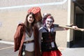 Denver, Colorado, USA - July 1, 2017: Jedi knight and Harley Quinn at Denver Comic Con