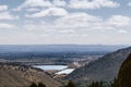 Panoramic view from Red Rocks Amphitheatre in Morrison, Colorado Royalty Free Stock Photo