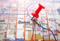 Denver map Royalty Free Stock Photo