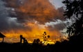 Denver Metro Area Residential Fall Sunset Sky View Royalty Free Stock Photo