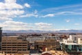 Denver modern skyline seen from the Denver Art Museum Royalty Free Stock Photo