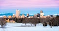 Denver Morning Panorama Royalty Free Stock Photo