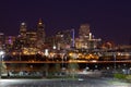 Denver at night Royalty Free Stock Photo