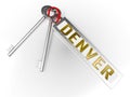Denver Real Estate Keys Illustrates Colorado Property And Investment Housing - 3d Illustration