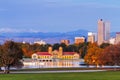 Denver Skyline in Fall from City Park Royalty Free Stock Photo
