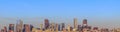 Denver Skyline Panorama. Late winter afternoon