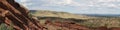 Denver Skyline from Red Rocks Royalty Free Stock Photo